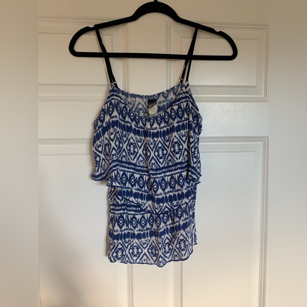 Stretchy Light Weight Printed Top with adjustable straps